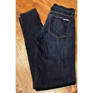 Hudson Jeans Women's 26 Dark Wash Skinny Slim Fit Stretch Logo‎ 26x30
